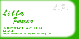 lilla pauer business card